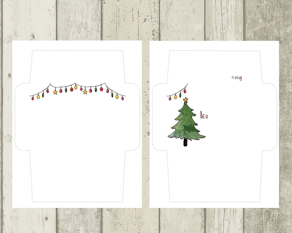 Free Christmas Tree Lights Printable Mail Art Templates The Postman s Knock
