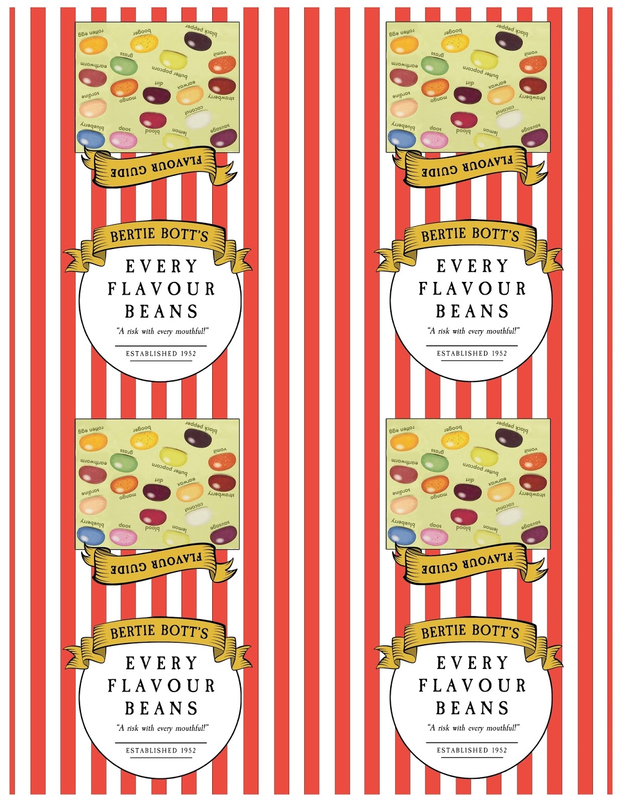 FREE Downloadable Label For Bertie Bott s Jelly Beans Using Trader Joe s Gourmet Jelly Beans