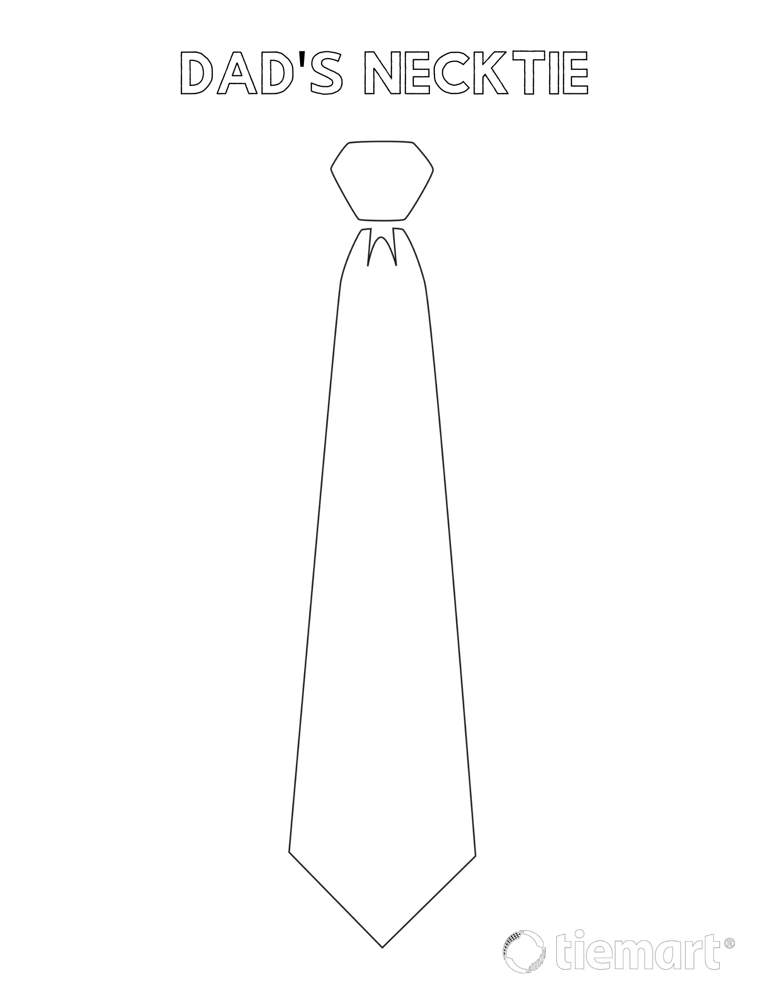 Free Father s Day Coloring Pages Color A Tie For Dad TieMart Inc