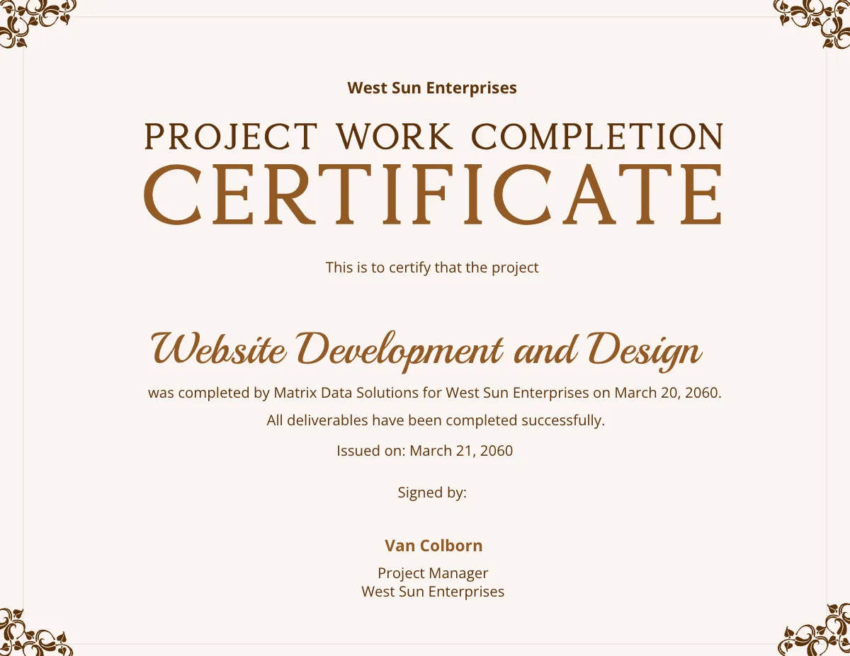 Free Printable Completion Certificate Templates To Customize Online