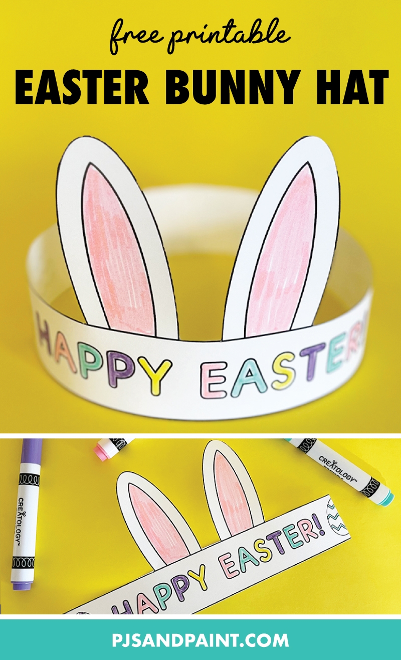 Free Printable Easter Bunny Hat Pjs And Paint