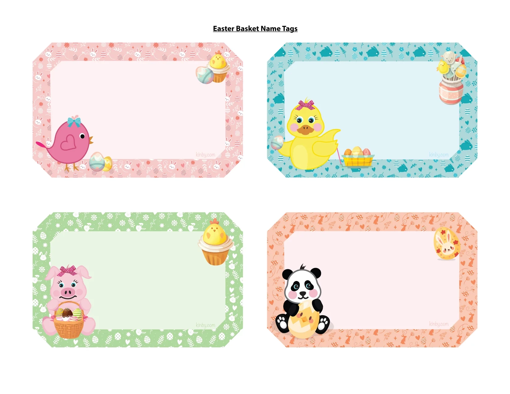 Free Printable Easter Name Tags Bountiful Baby DP Creations LLC