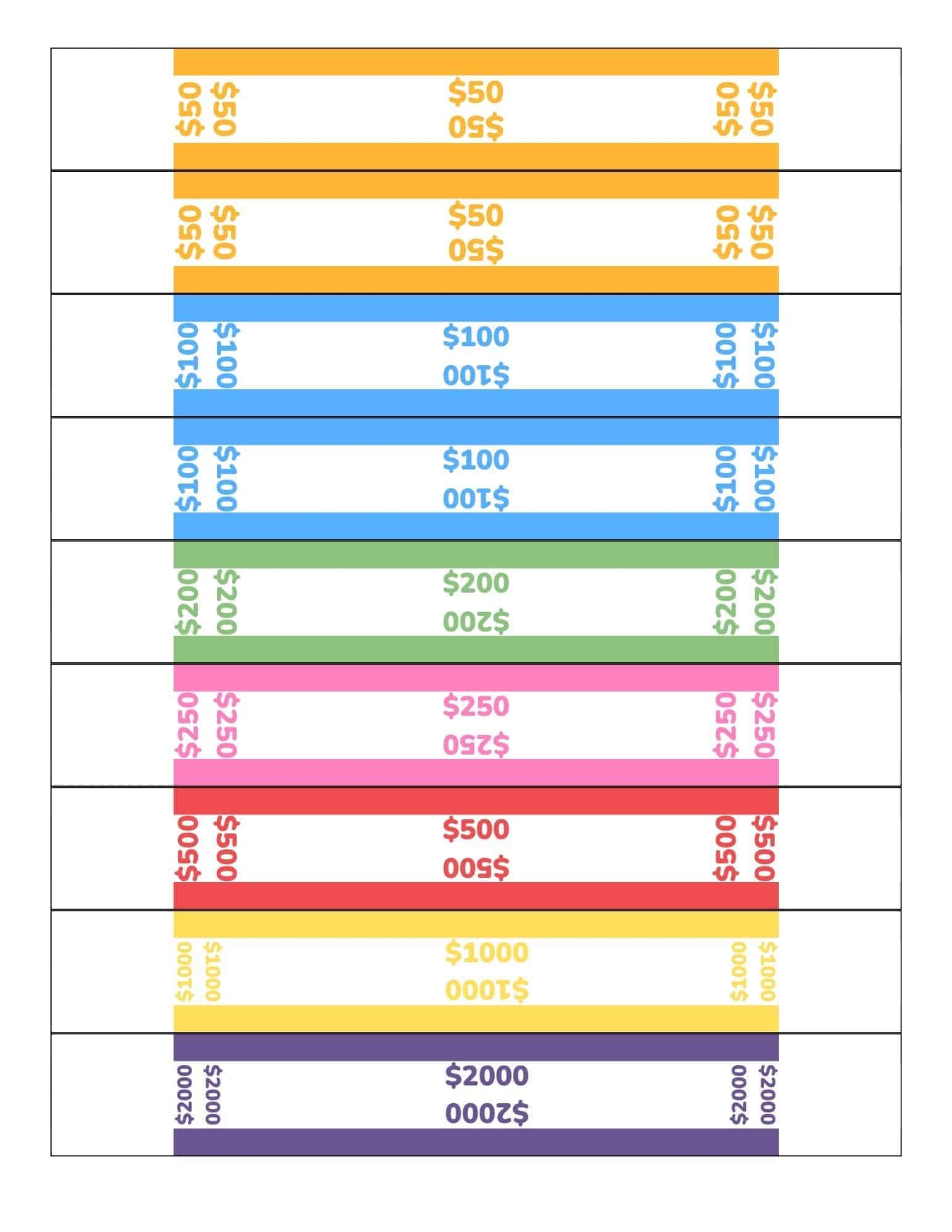 FREE Printable Money Bands PDF Organize Bills