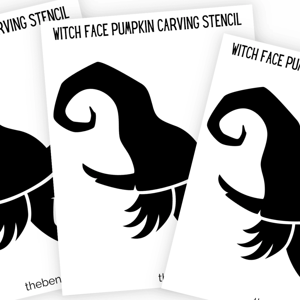Free Printable Witch Pumpkin Stencil For Halloween Carving The Benson Street