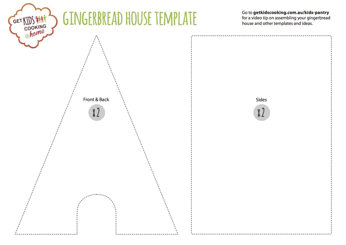 Gingerbread House Template Get Kids Cooking Inventors Of The Kitchen Kart