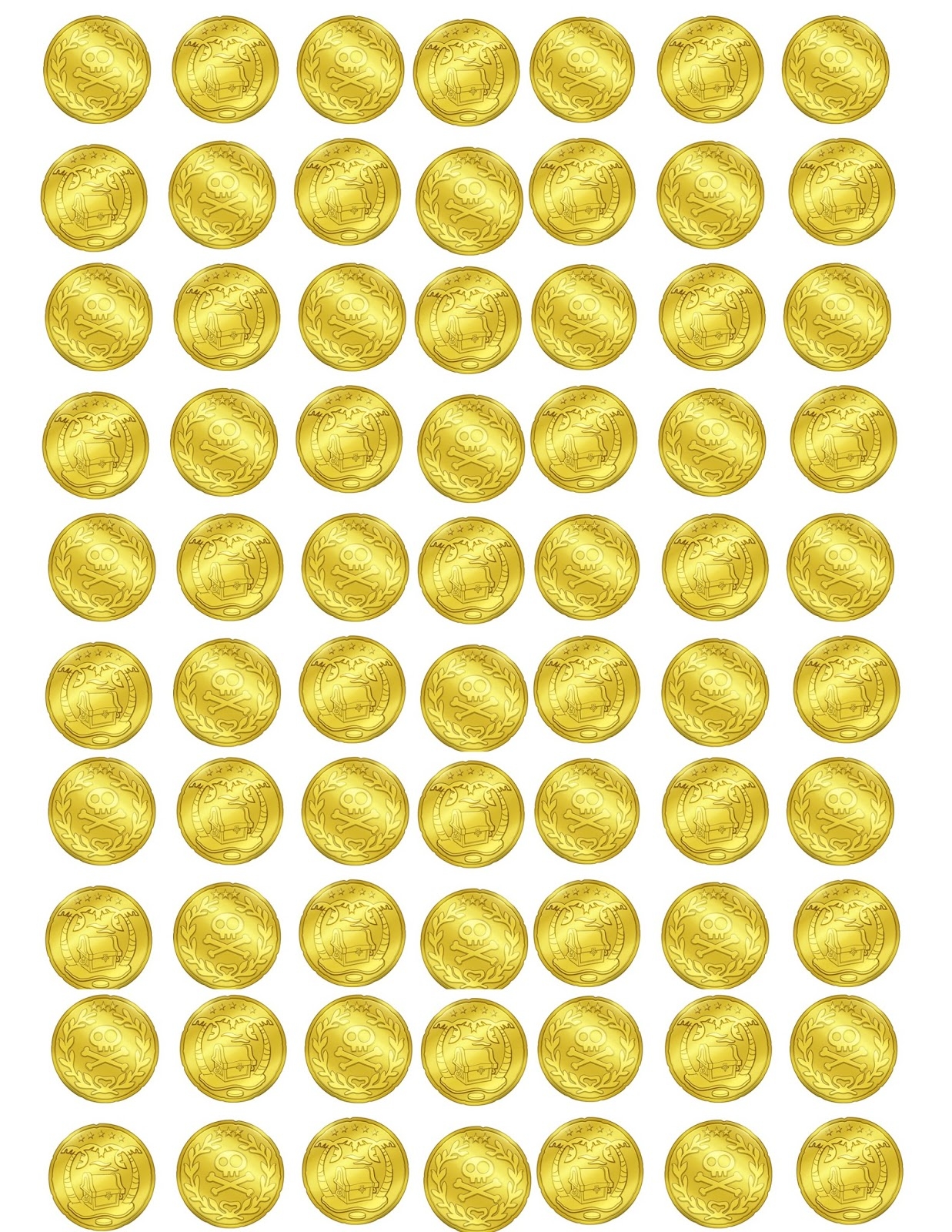 Gold Coins Template Free Printable