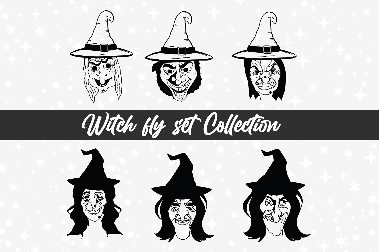 Halloween Witch Face Svg Cut File Vector Graphic By Jennadesignsstore Creative Fabrica