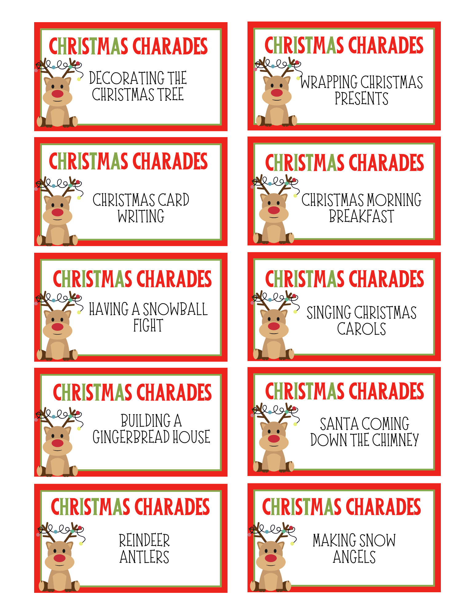 Have Festive Fun With Our Free Printable Christmas Charades