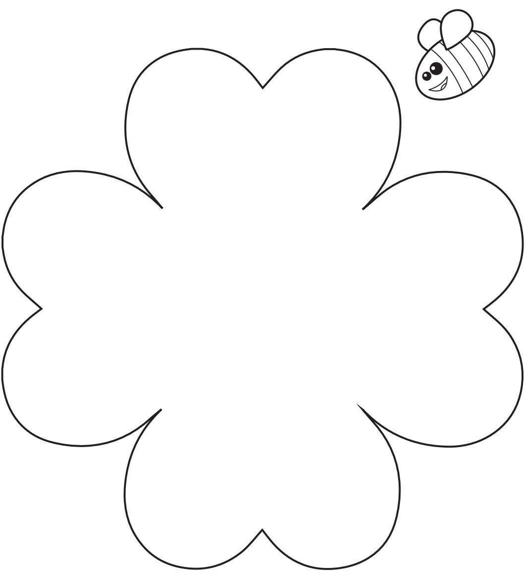 Heart Flower Craft Template
