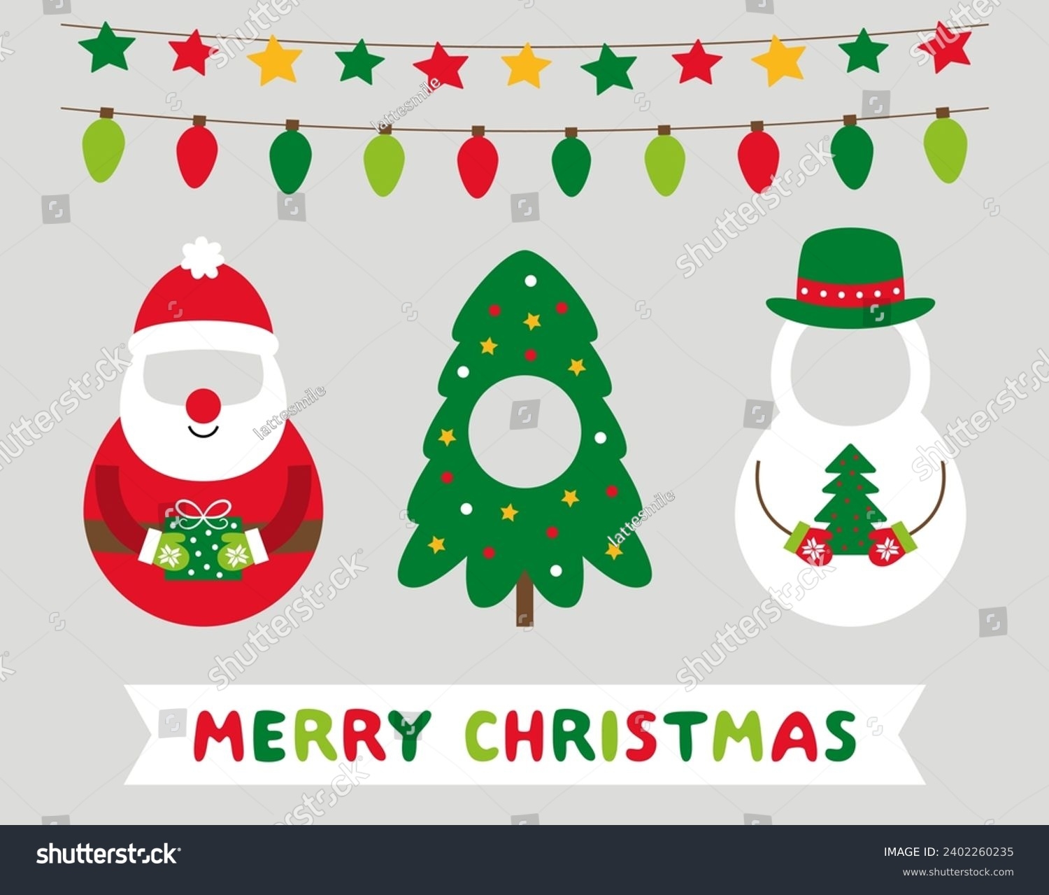 Holiday Vector Face Hole Party Props Stock Vector Royalty Free 2402260235 Shutterstock
