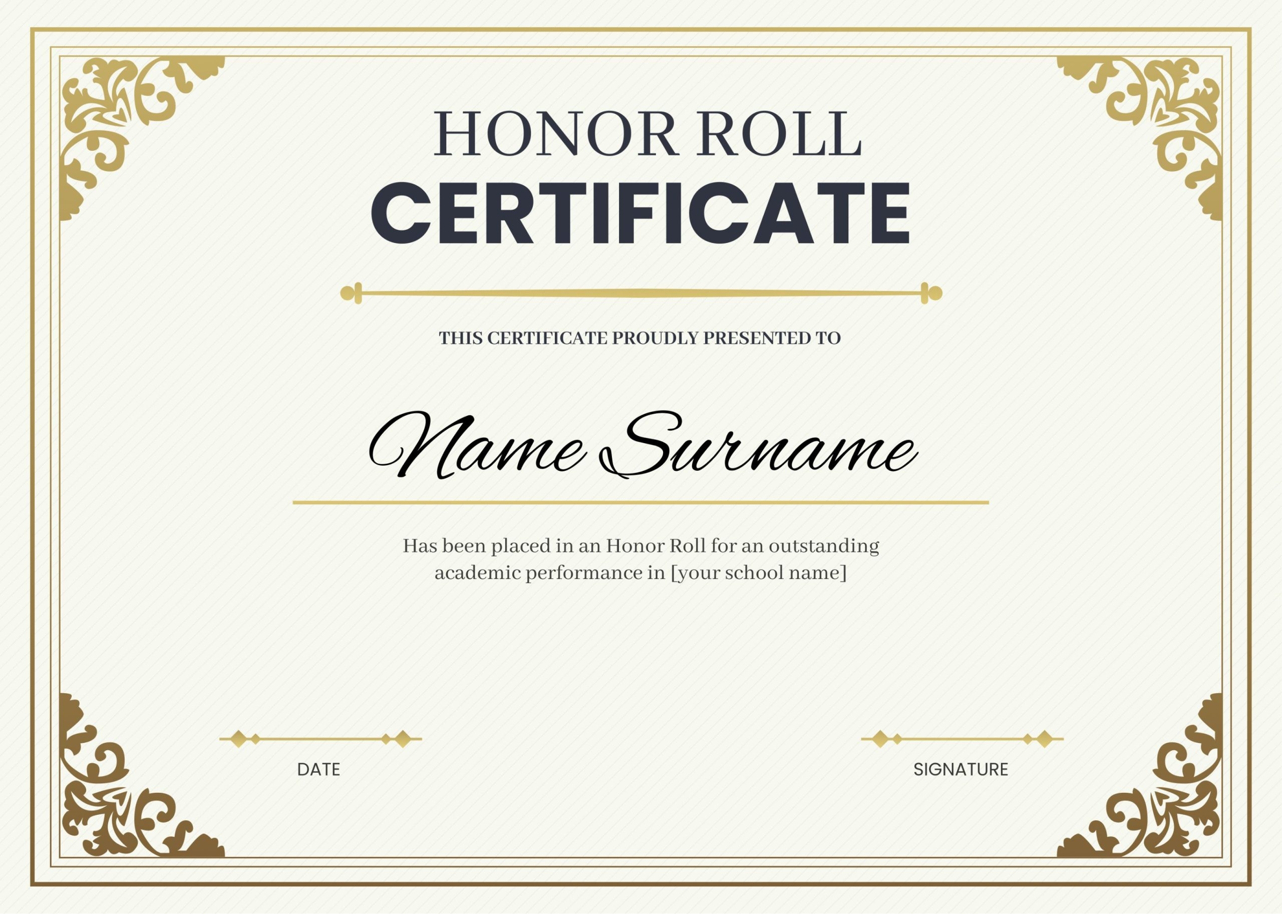 Honor Roll Certificate What It Means And 7 Free Templates