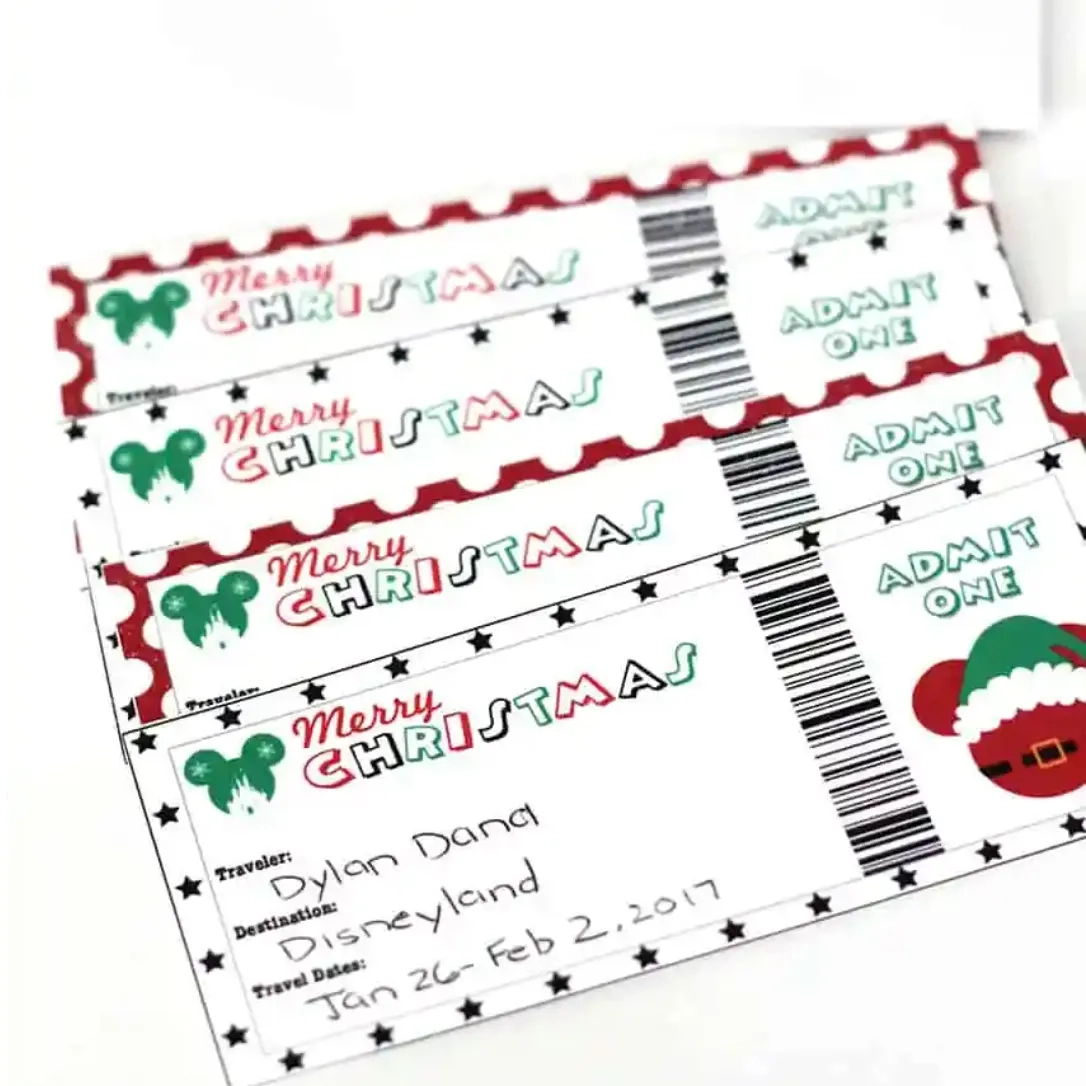 How To Gift Disney To Your Family With Printable Tickets