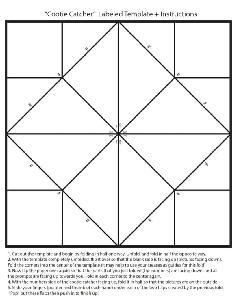 How To Make A Cootie Catcher Free Printable Template 16 Fun Ideas The Crazy Outdoor Mama