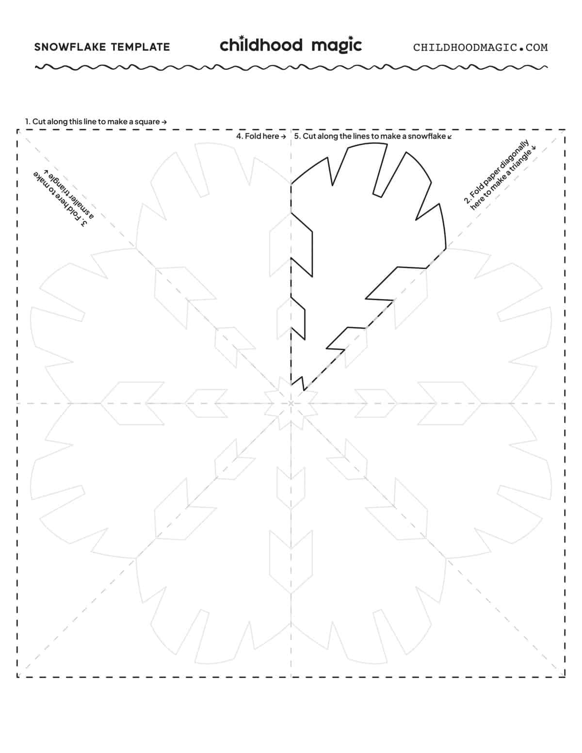 How To Make A Paper Snowflake With 10 Free Printables Childhood Magic