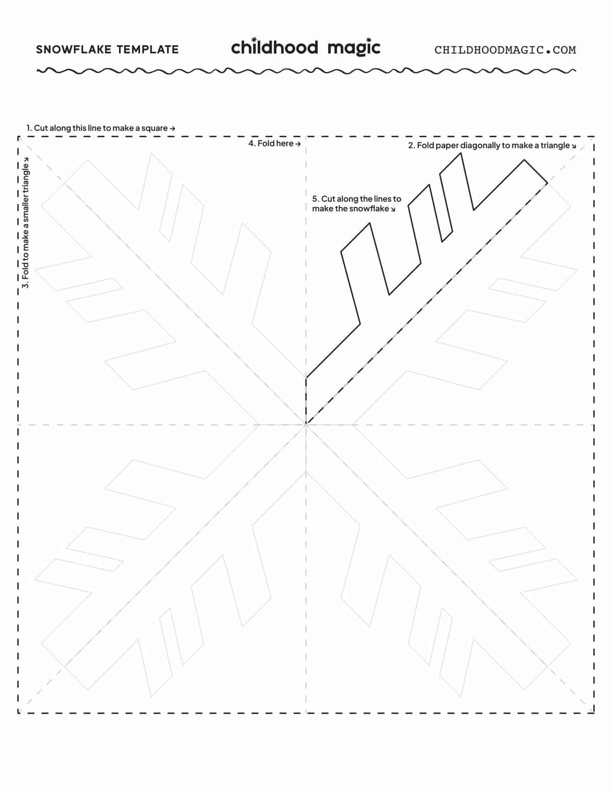 How To Make A Paper Snowflake With 10 Free Printables Childhood Magic