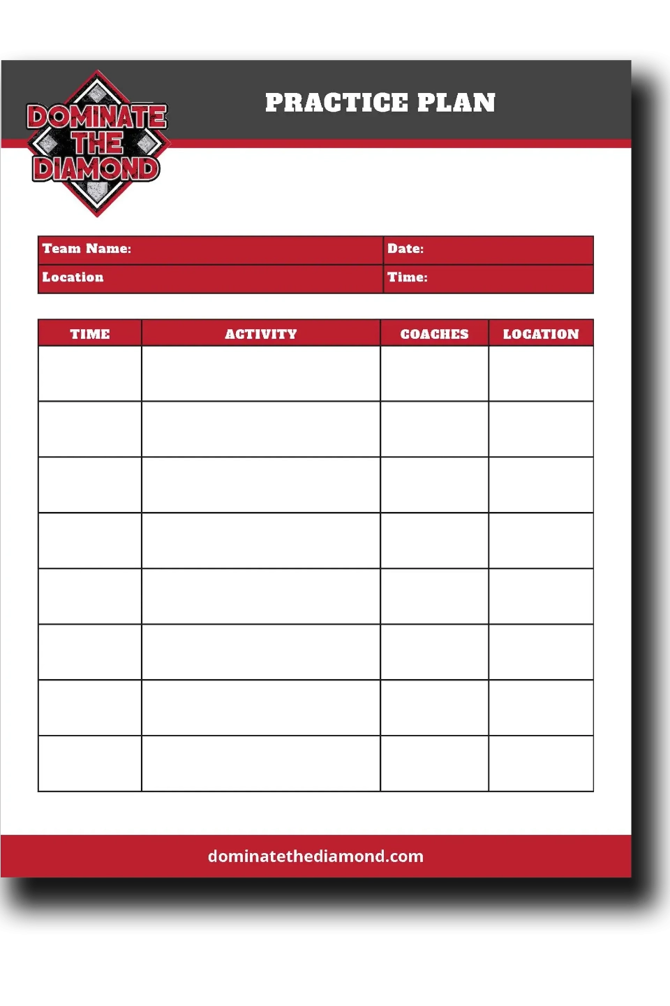 How To Run The Perfect Softball Practice Free Practice Plan Template