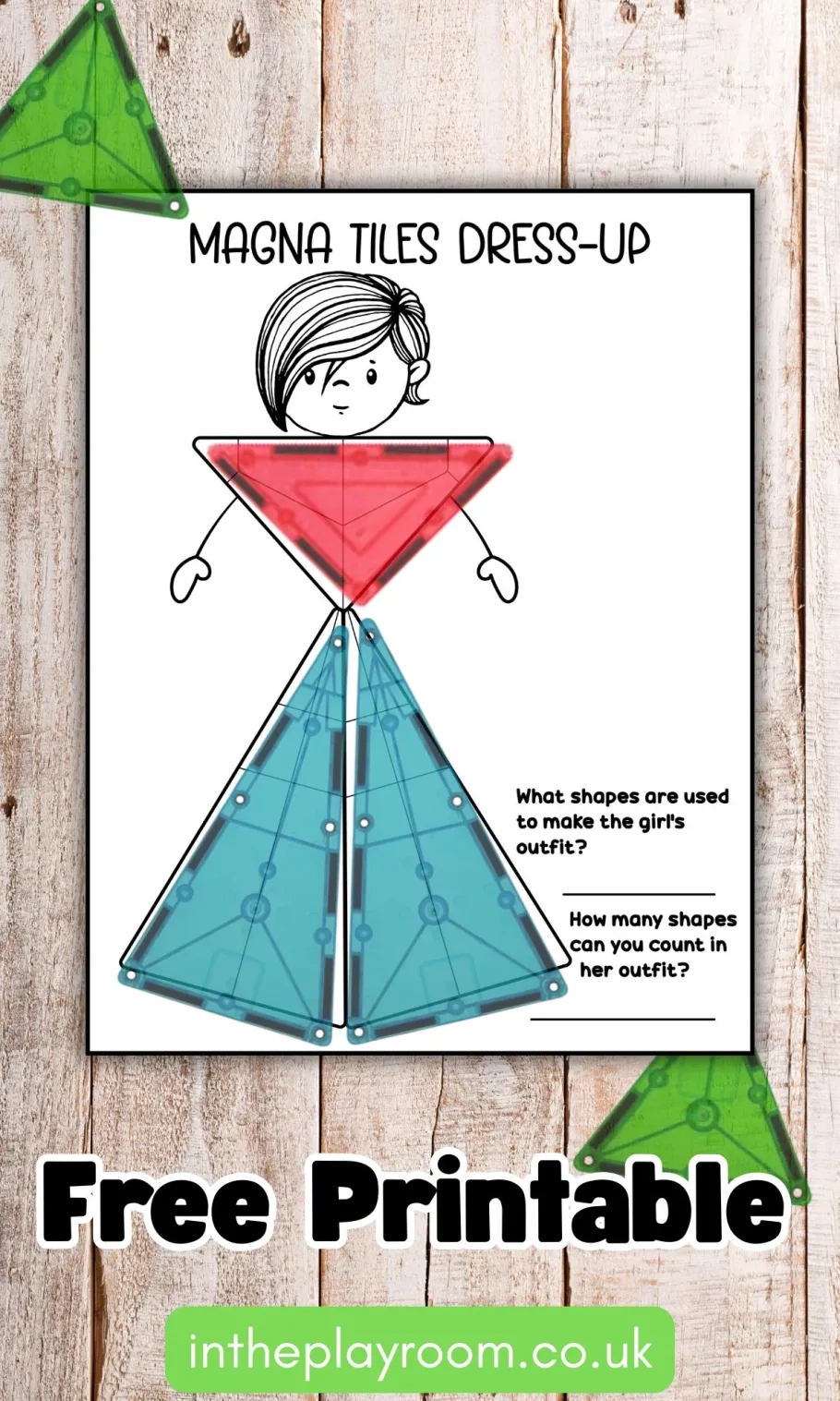 Magna Tiles Dress Up Printables In The Playroom