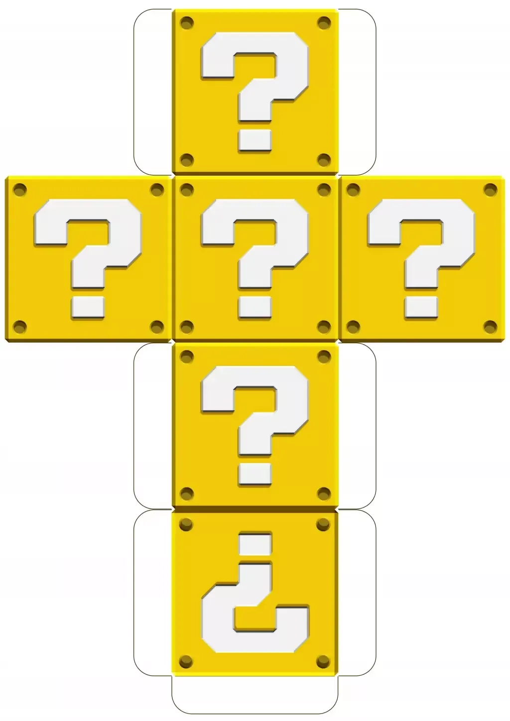 Mario Question Mark Box Printable