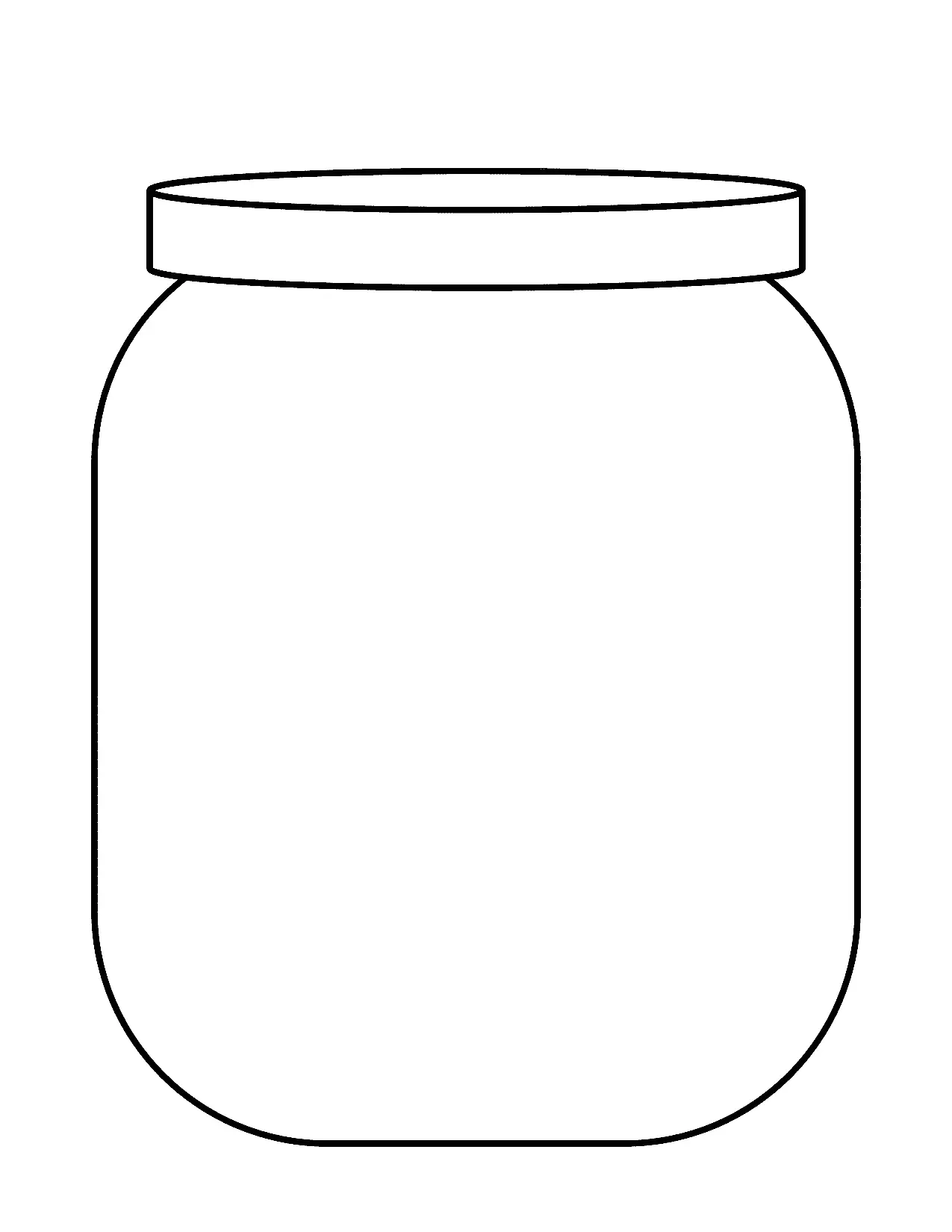 Mason Jar Template For Language Arts And Creative Activities