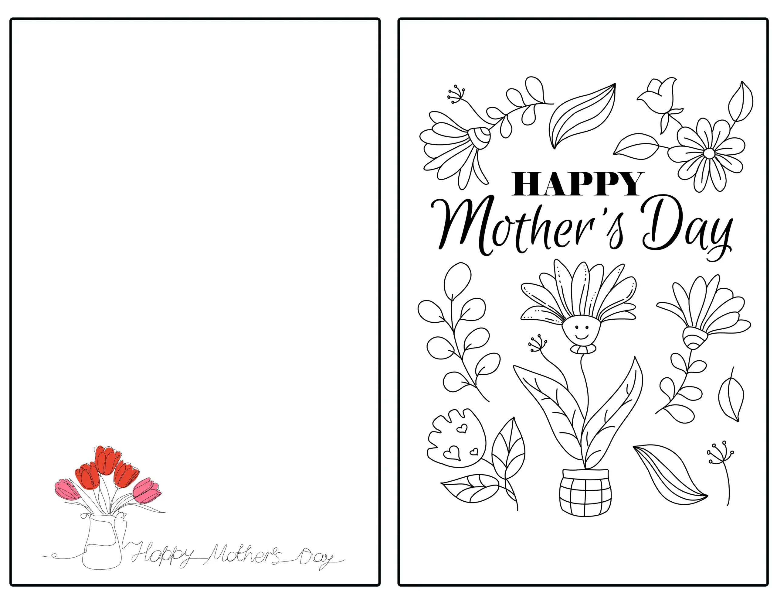Mothers Day Card Printable Printable Party Favors