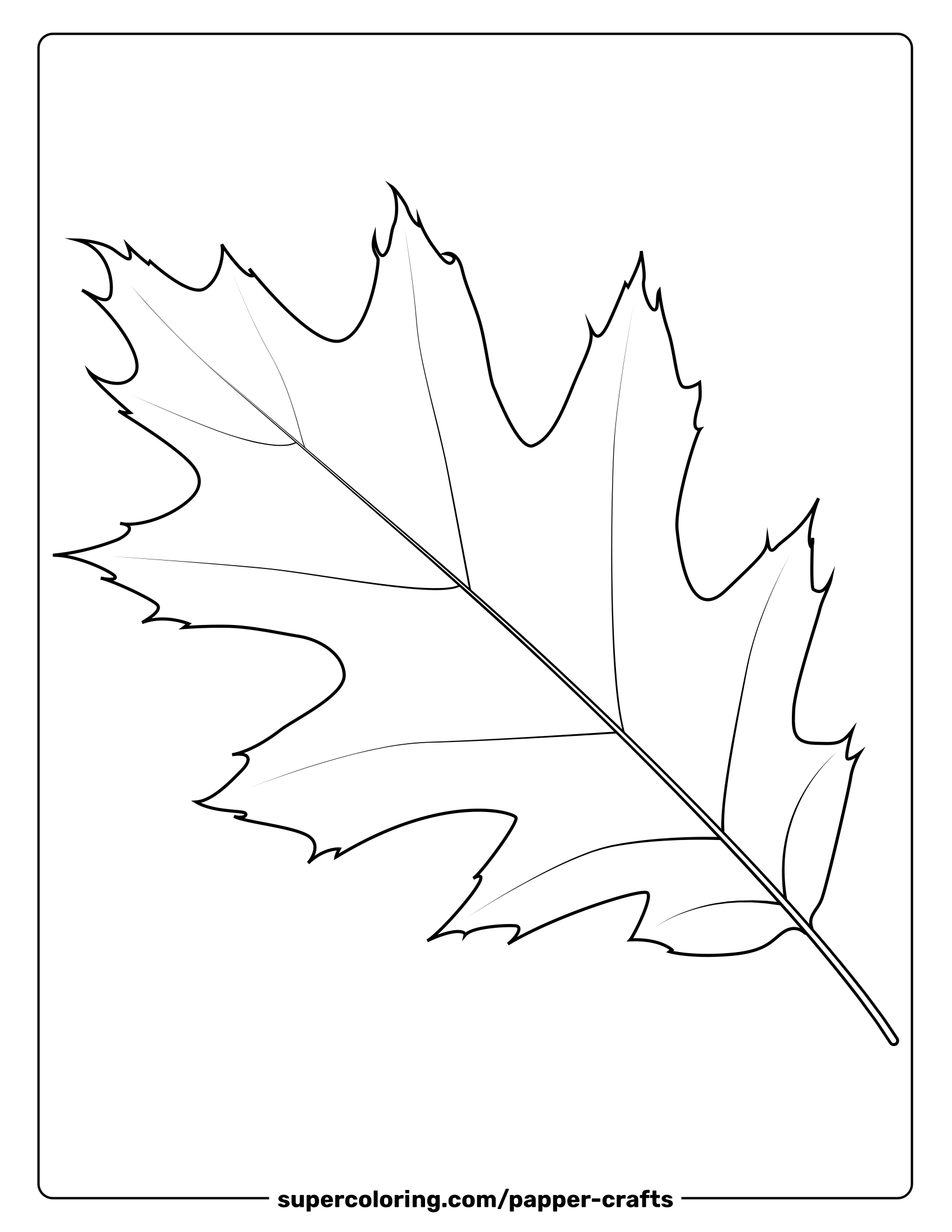 Northern Red Oak Leaf Template Free Printable Paper raft Templates