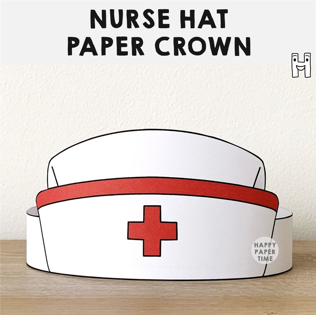 Nurse Hat Paper Crown Printable Headband Costume Craft Made By Teachers