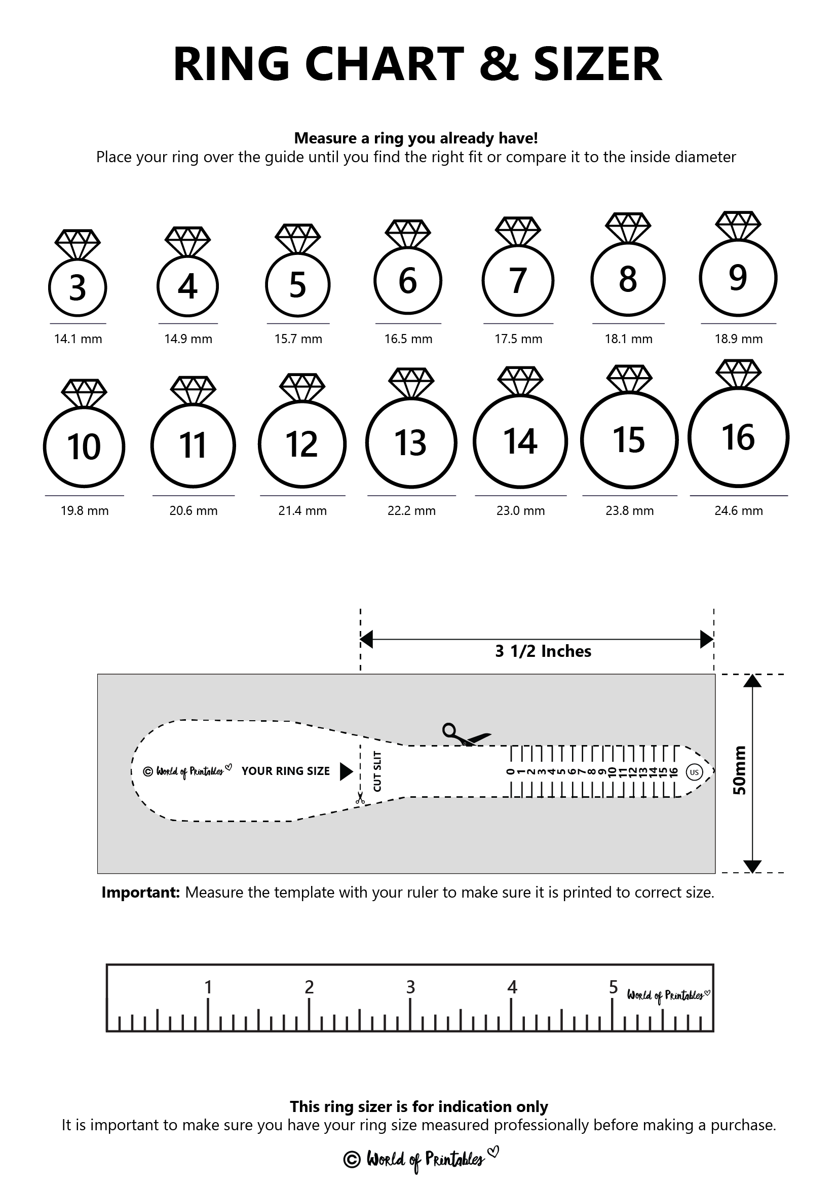 Online Ring Digital Ring Size Chart Printable Ring Size Chart Find Your Ring Size Easy World