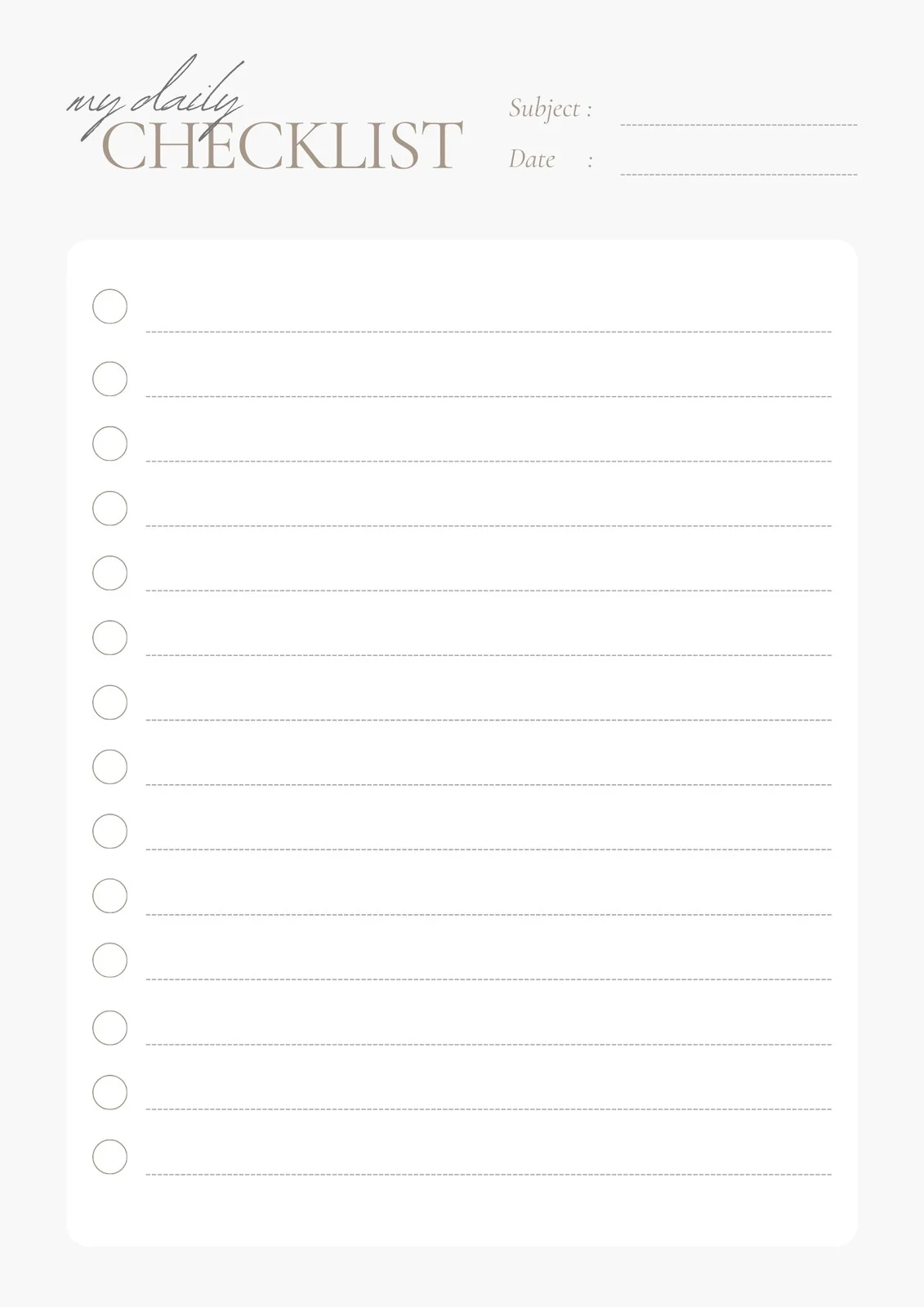 Page 3 Free Printable Editable Daily Checklist Templates Canva