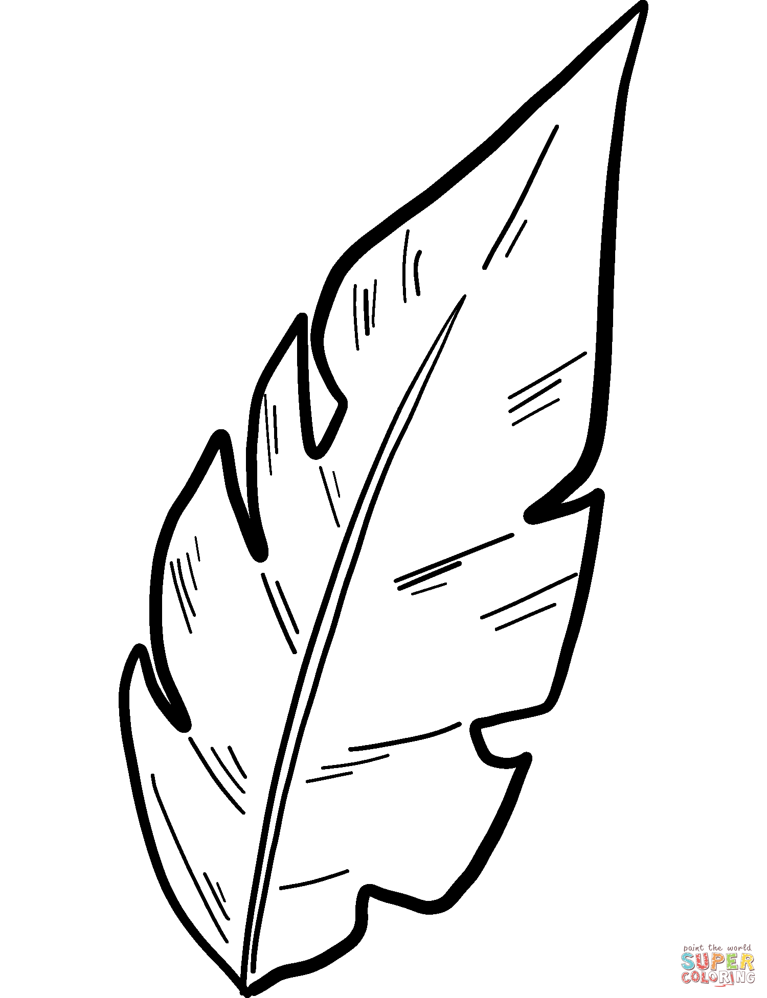 Palm Leaf Coloring Page Free Printable