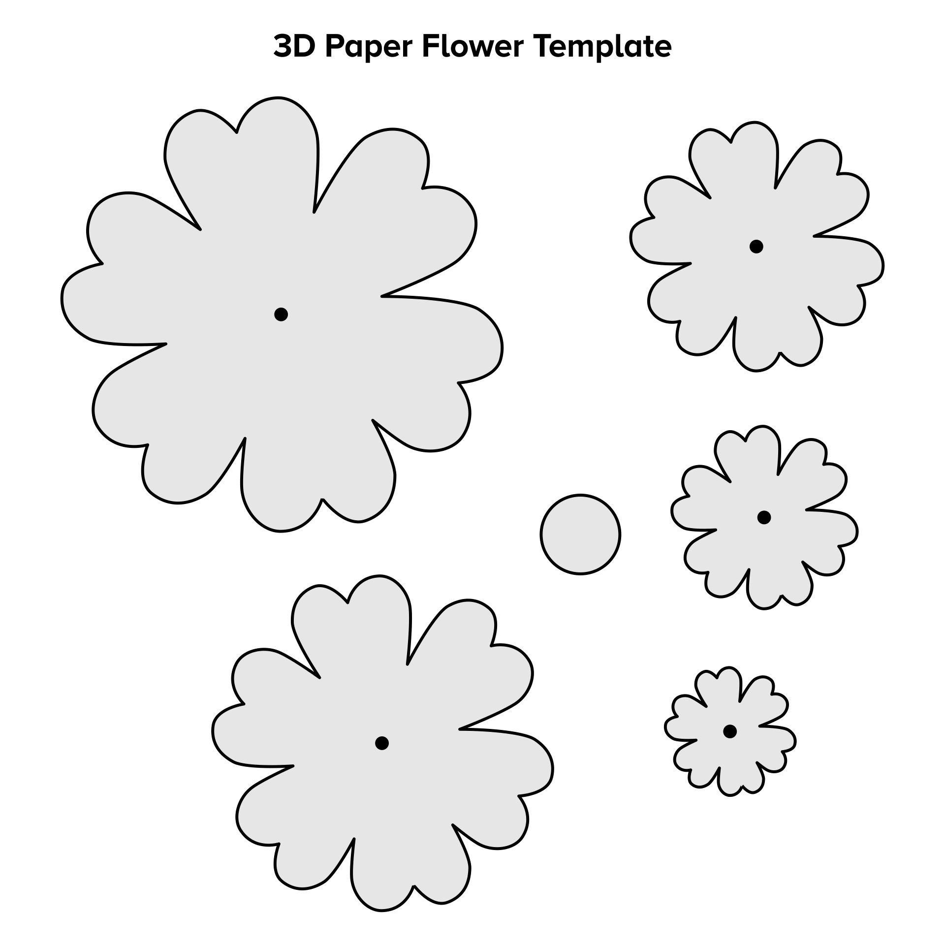Paper Flower Petal Template 12 Free PDF Printables Printablee