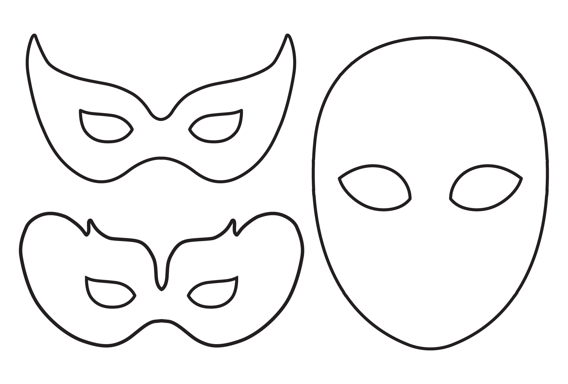 Plain Masks Templates 13 Free PDF Printables Printablee
