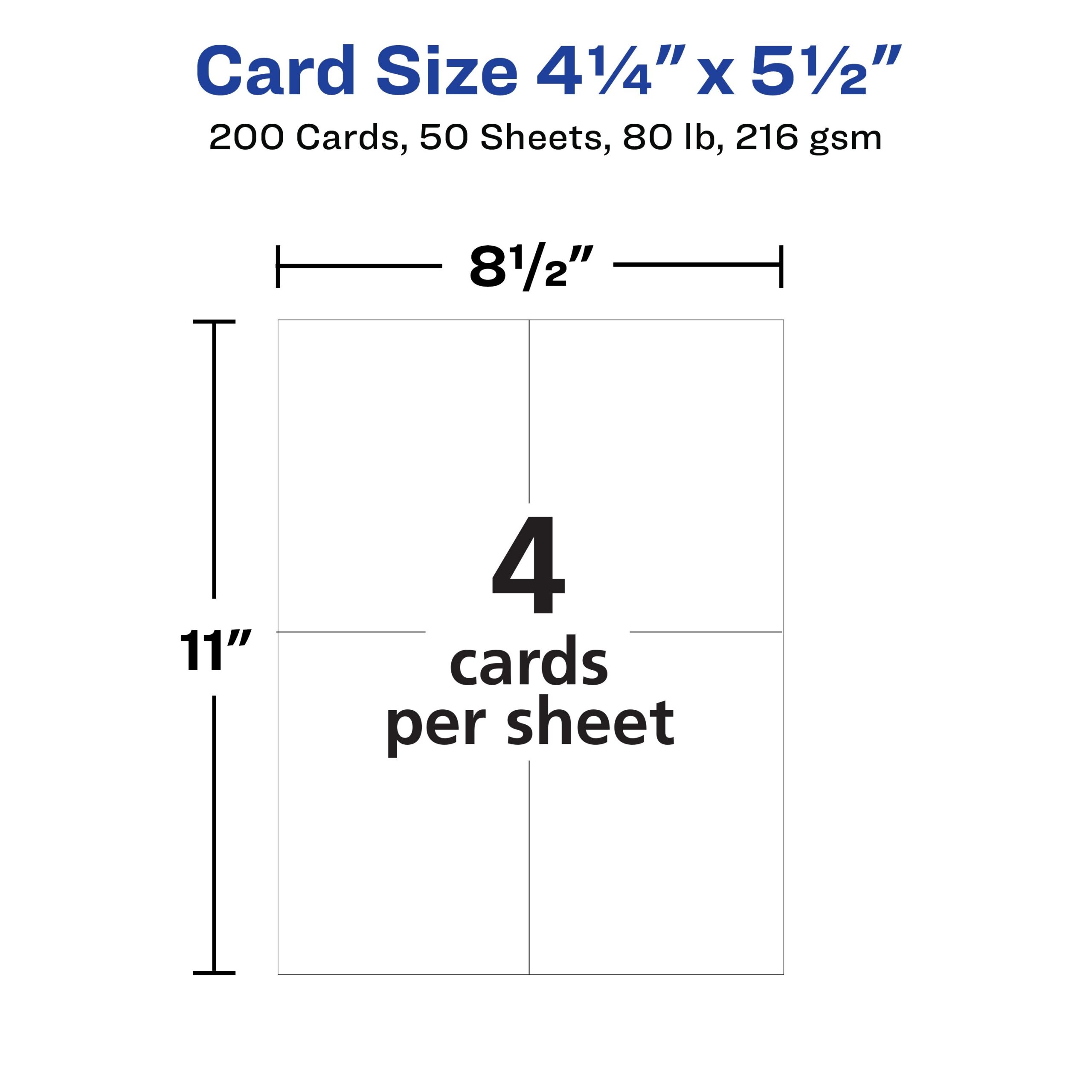 Postcards 4 1 4 X 5 1 2 Matte White 8387 Avery