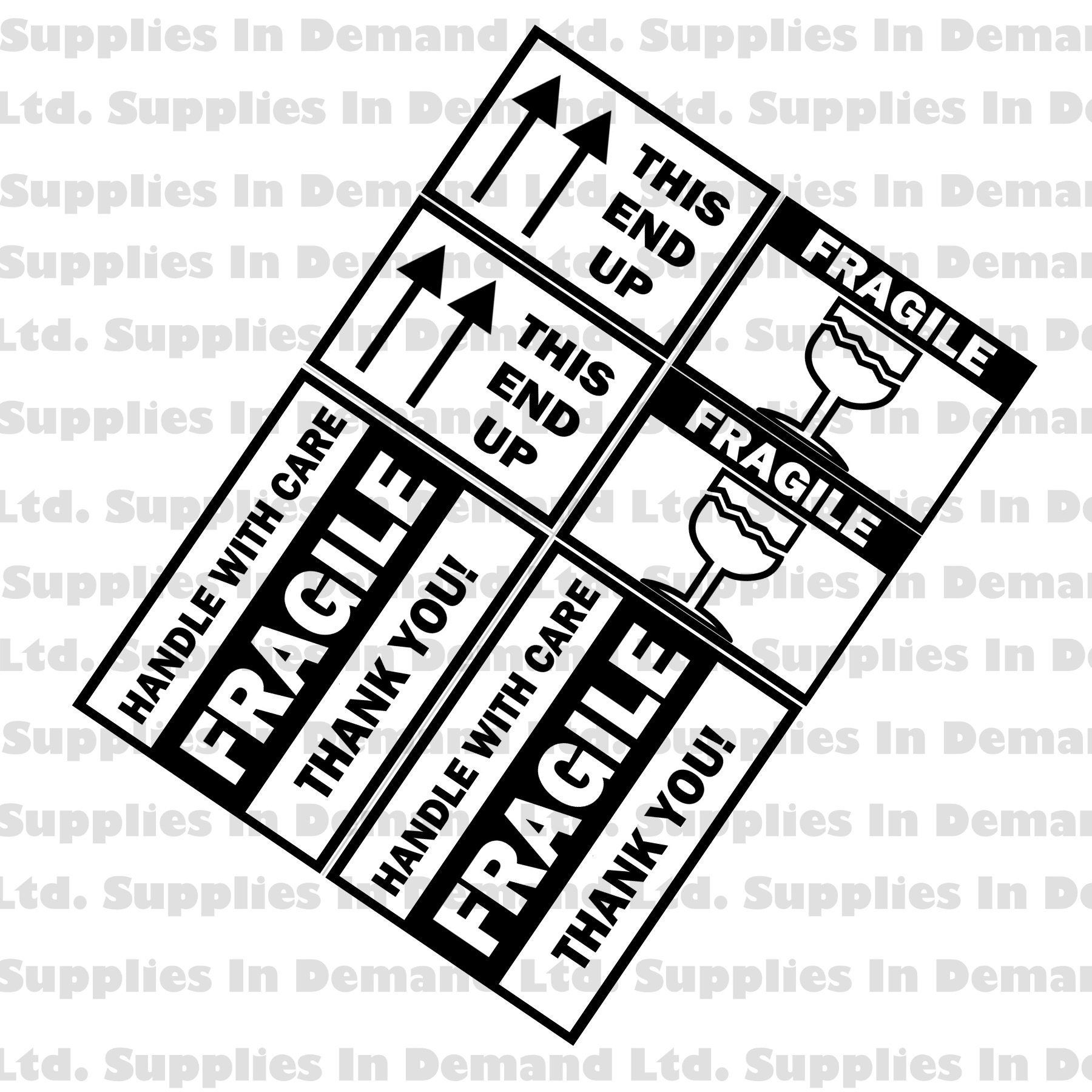 Print You Own Fragile Label Stickers Thermal Printer Printable PDF Shipping Stickers 4x6 Packaging Stickers Product Stickers