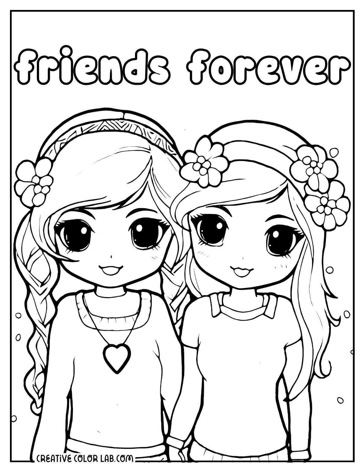 Printable Best Friend Coloring Pages Free Friendship Printables