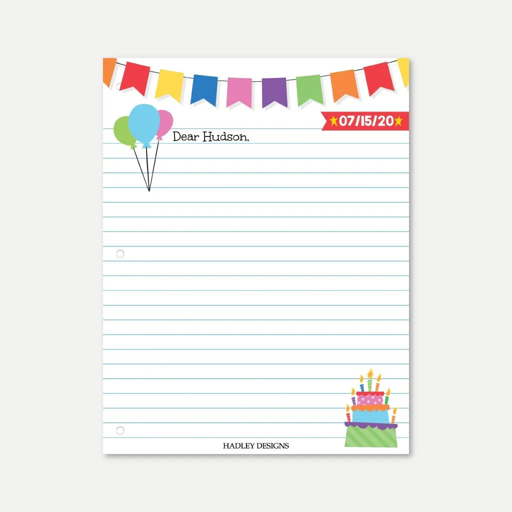 Printable Birthday Letter Template Editable Letterhead Stationary Personalized Card For Kids Boy Or Girl Bday Party Gift Instant Download Etsy
