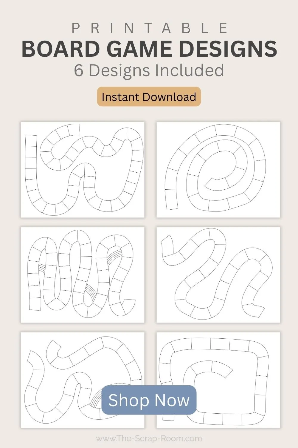 Printable Blank Board Game Templates Printable Game Diy Game Game Kit For Kids Kids Games Gift For Kids Kids Activity Kids Game Etsy