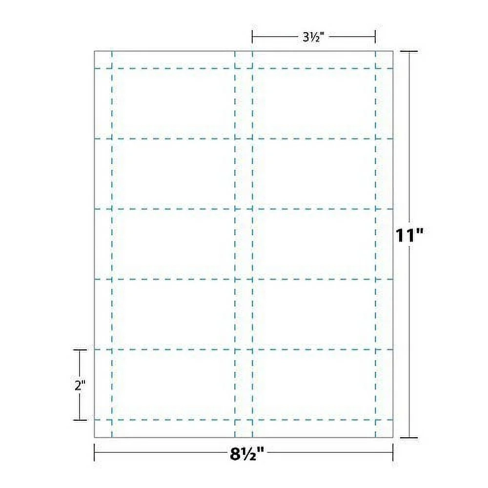 Printable Business Card Magnetic Sheets Pre Cut Business Cards Stock 3 Sheets Walmart