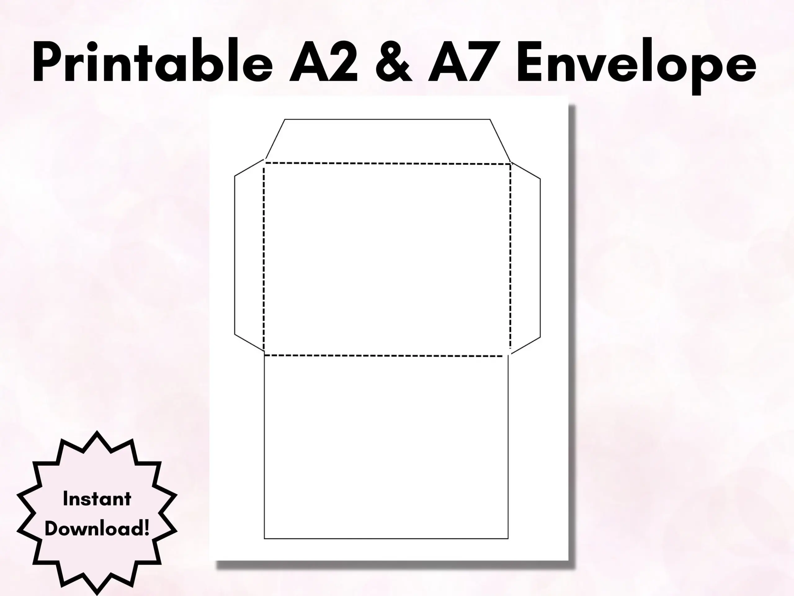 Printable Envelope Template A2 Envelope Template A7 Envelope Template Digital Download DIY Envelope PDF Etsy