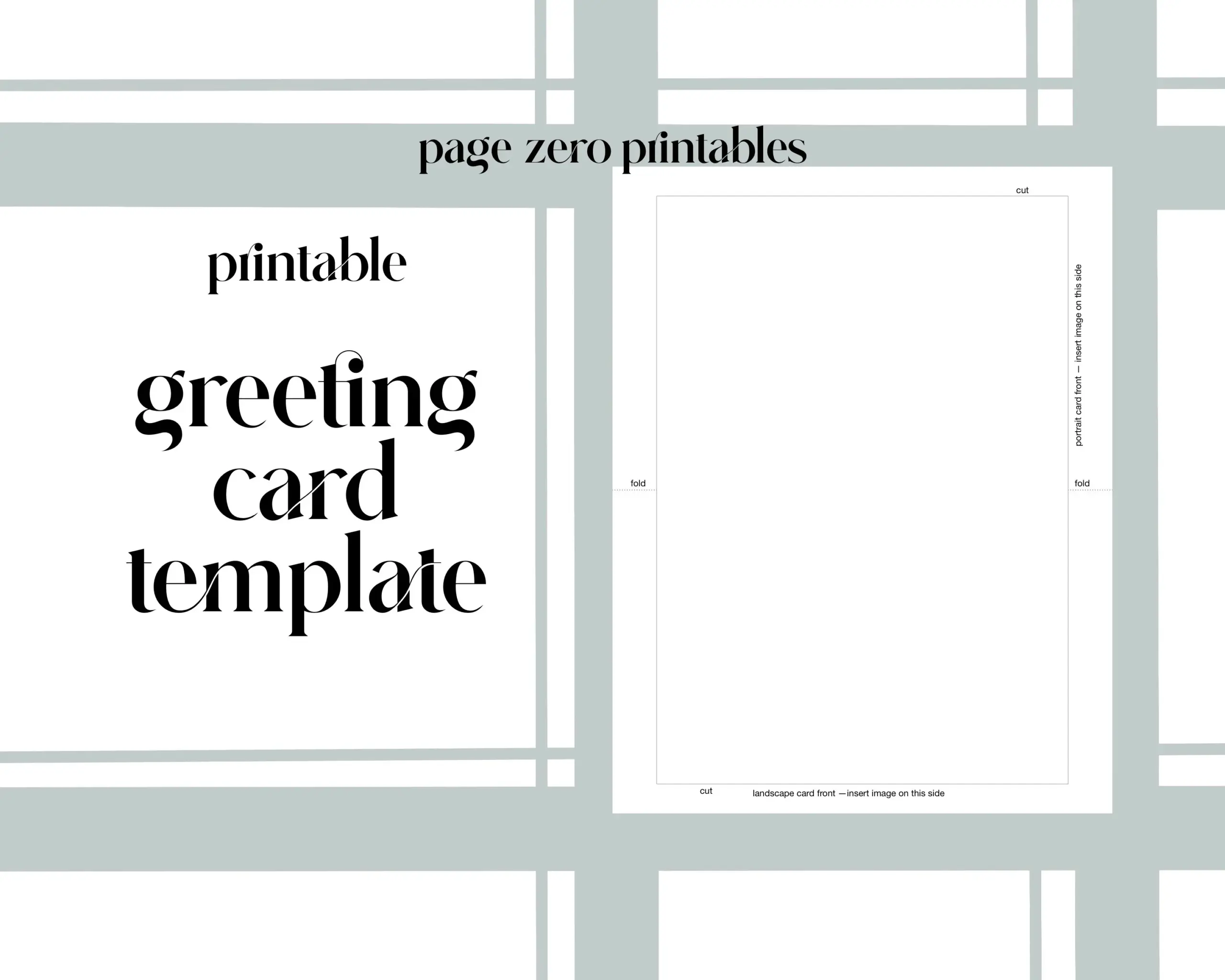 Printable Greeting Card Template Etsy