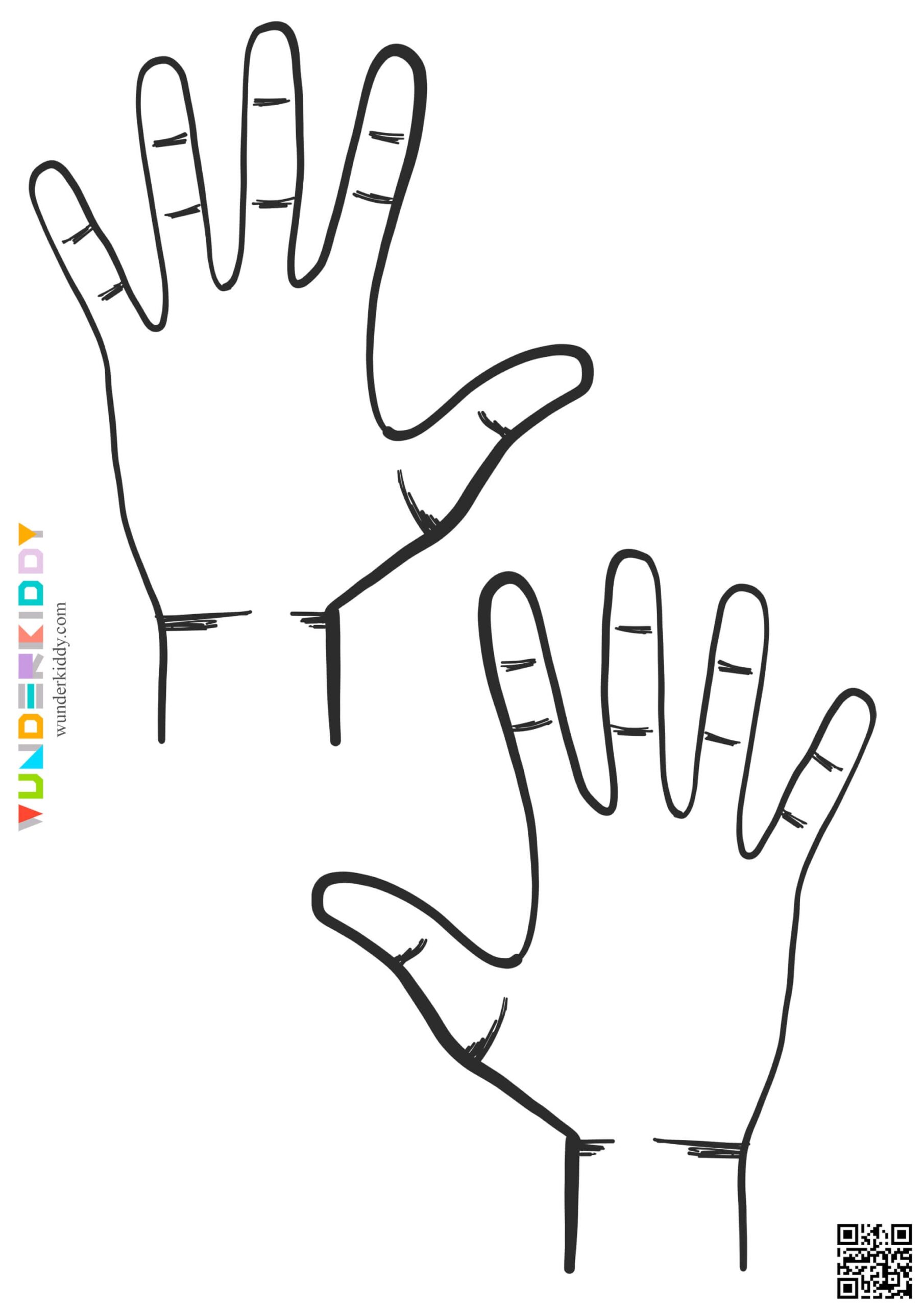 Printable Left And Right Hand Blank Template For Crafts