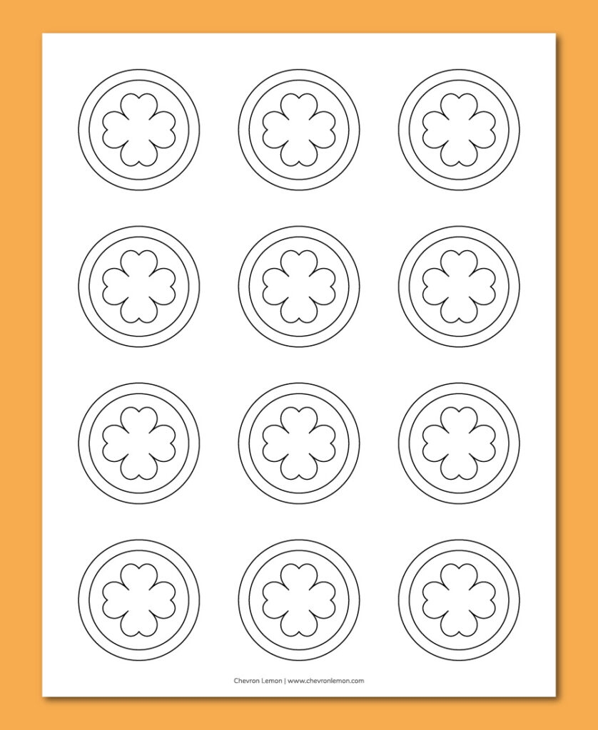 Printable Leprechaun Gold Coin Templates In Different Sizes Chevron Lemon