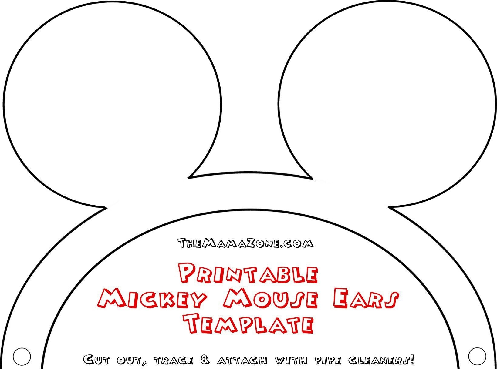 Printable Mickey Mouse Ears Template