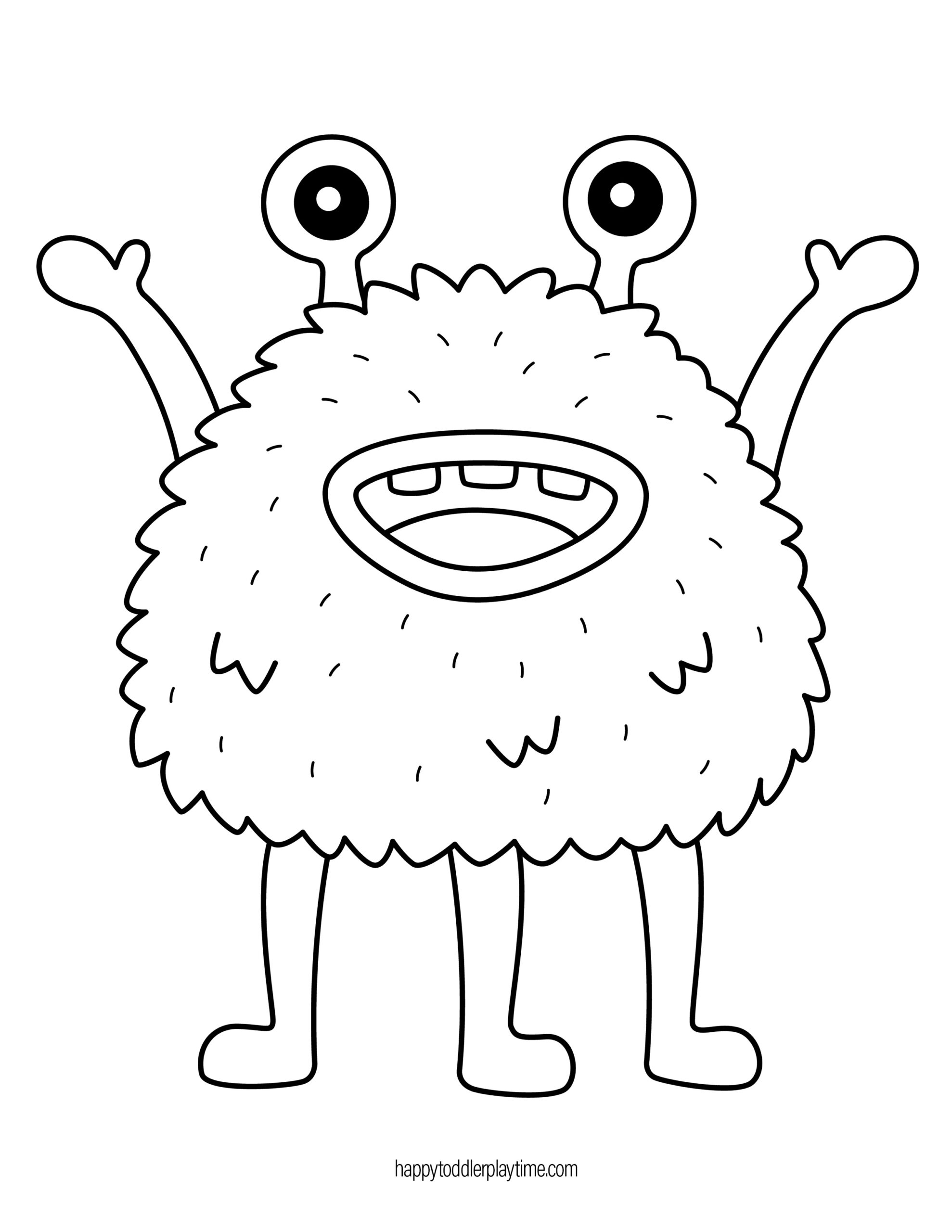 Printable Monster Templates For Kids Activities And Crafts Happy Toddler Playtime