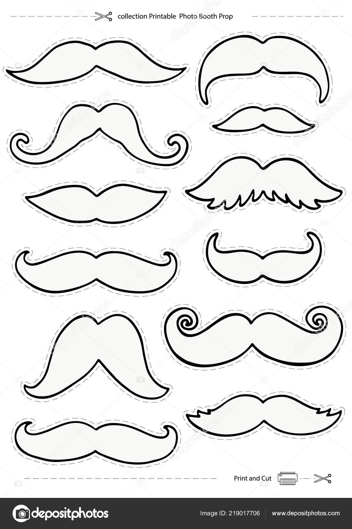 Printable Mustache Template Free
