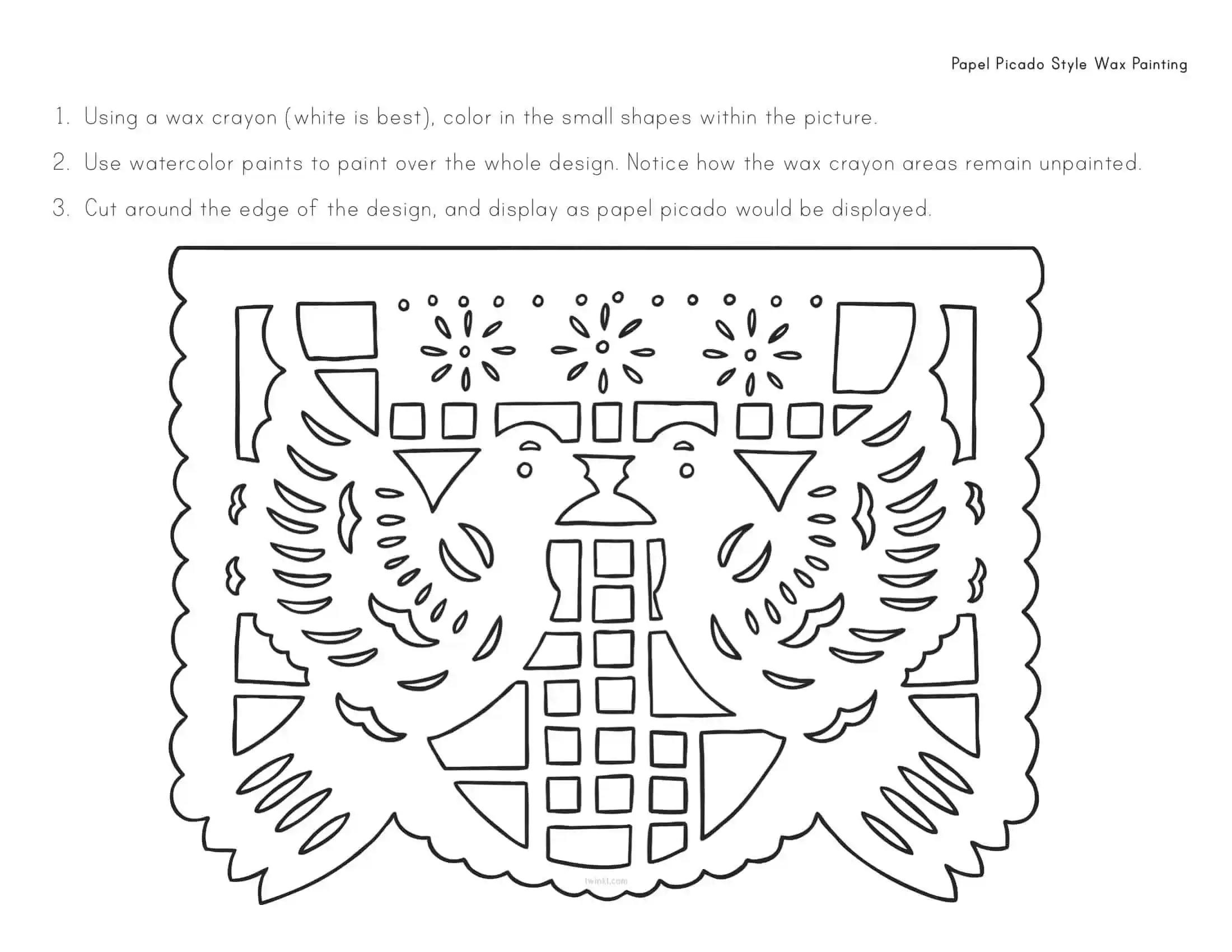 Printable Pattern Papel Picado Template Printable Party Favors
