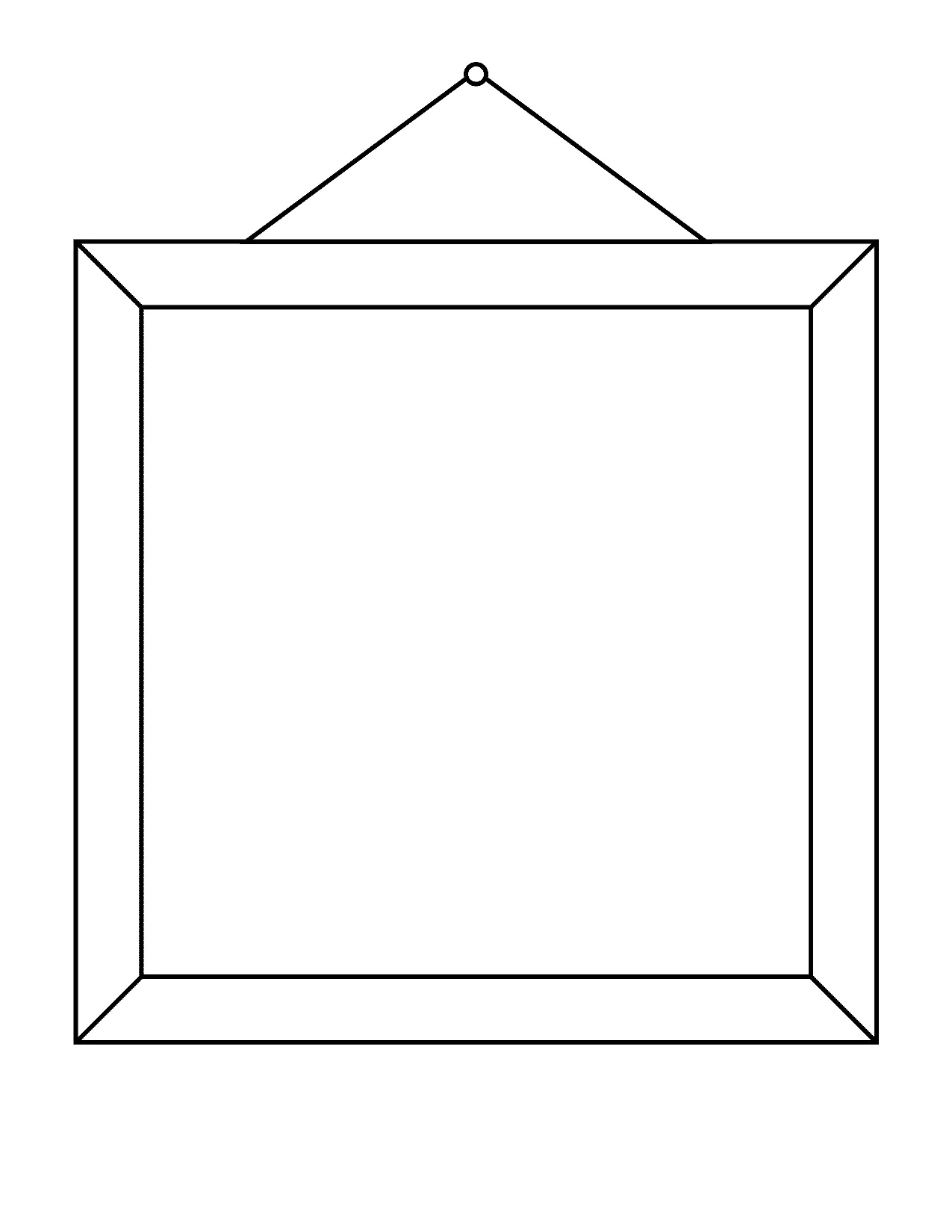 Printable Picture Frame Template For Kids Blank Drawing And Writing Worksheet