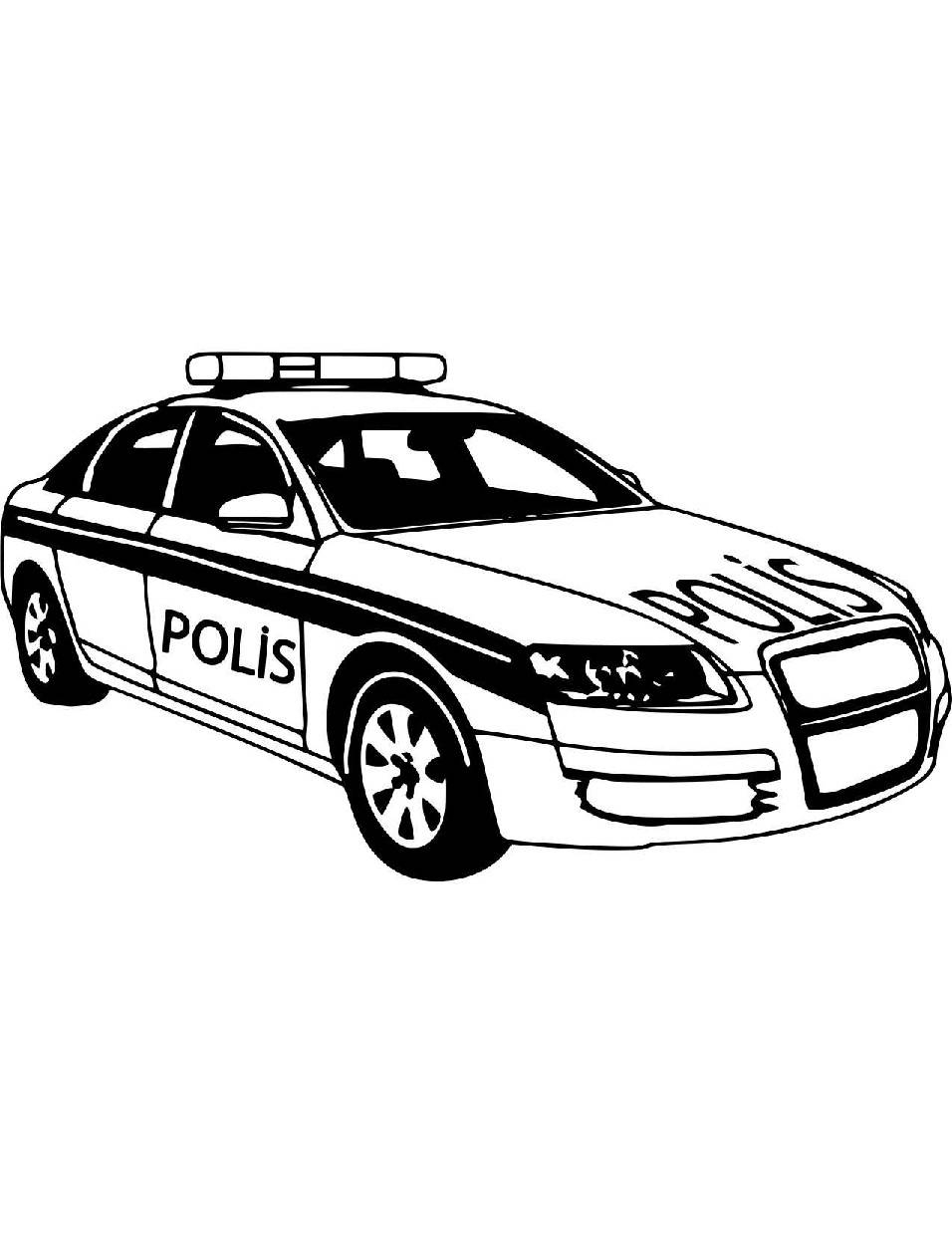 Printable Police Car Coloring Pages Perfect For Kids Creativity