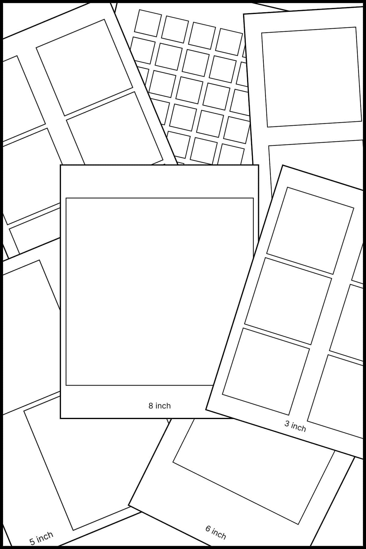 Printable Square Template 8 Different Sizes For Free The Pink Craft Box