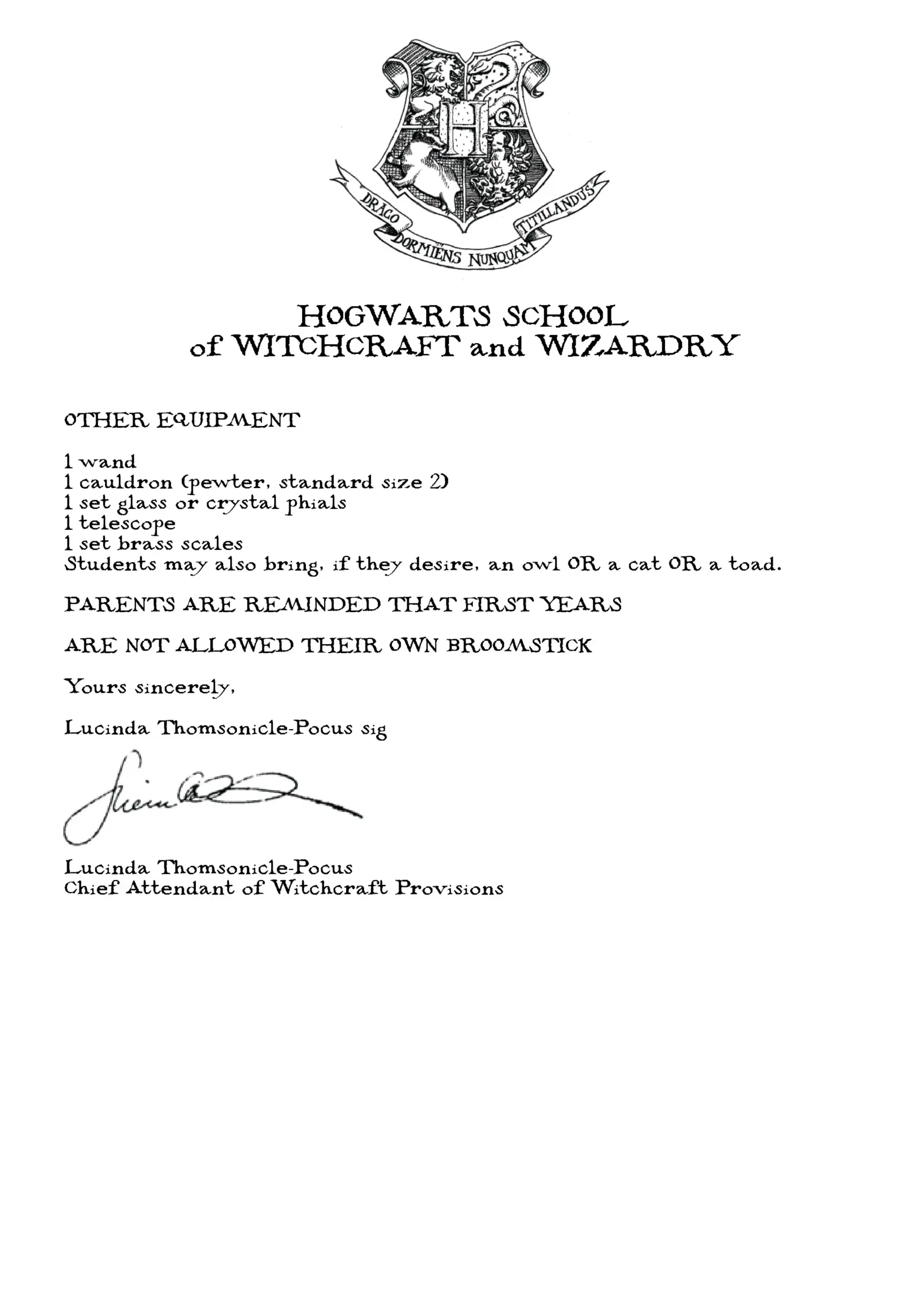 Recently Made A Replica Hogwarts Acceptance For My Girlfriend s Birthday Here s The Blank Template I Made For You To Print Your Own R harrypotter