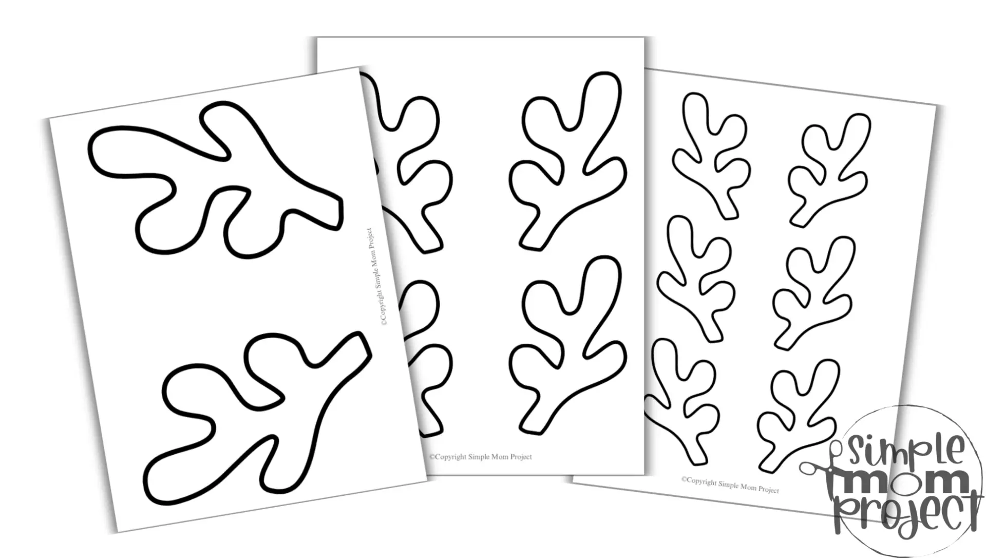 Reindeer Antlers Template Free Printable Simple Mom Project